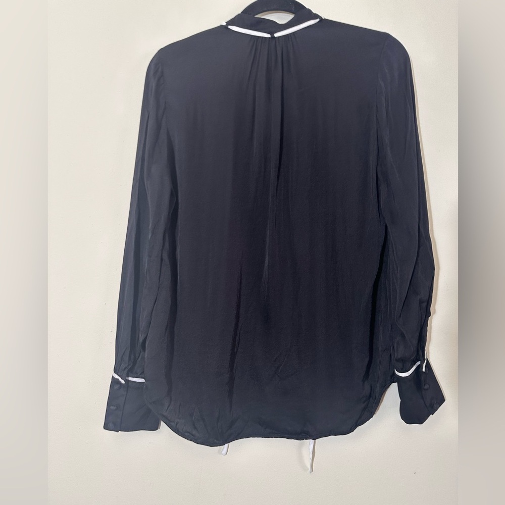 Adriano Goldschmied Winslet blouse button down size M in true black - Picture 13 of 15